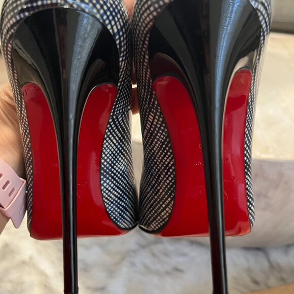 Christian Louboutin Black and White Heels - Picture 5 of 6